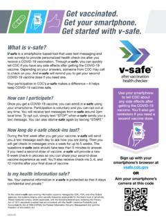 Get vaccinated. Get your smartphone. Get started with v-safe.