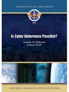 Is Cyber Deterrence Possible? - U.S. Department of Defense