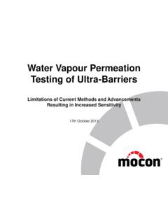 Water Vapour Permeation Testing of Ultra-Barriers