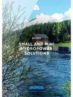 Small and Mini Hydropower Solutions - ANDRITZ