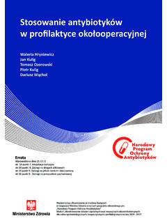 w profilaktyce okołooperacyjnej - antybiotyki.edu.pl