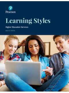 Learning Styles - Pearson