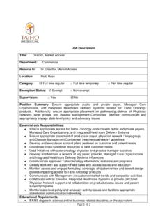 Job Description - taihooncology.com