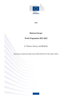 EN Horizon Europe Work Programme 2021-2022