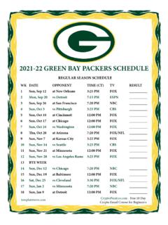 2021-22 GREEN BAY PACKERS SCHEDULE - templatetrove.com