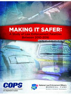 Making It Safer: A Study of Law Enforcement Fatalities ...