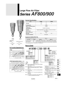 SMC Pneumatics AF800/900 Large Flow Air Filter