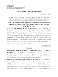 TRIBUNALE DI NAPOLI NORD - istruzione.it