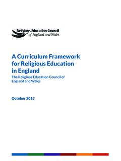 A Curriculum Framework for Religious Education in England