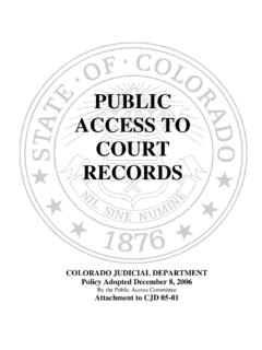 PUBLIC ACCESS TO COURT RECORDS