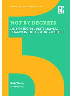 Not by degrees cover - IPPR