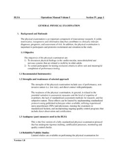 GENERAL PHYSICAL EXAMINATION - National Institutes of …