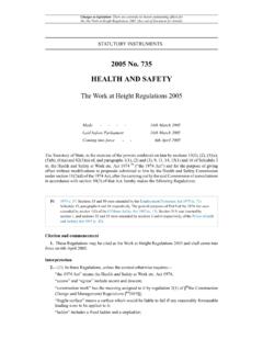 The Work at Height Regulations 2005 - Legislation.gov.uk
