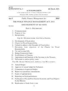 Act 3 Public Finance Management Act 2015 THE PUBLIC ...