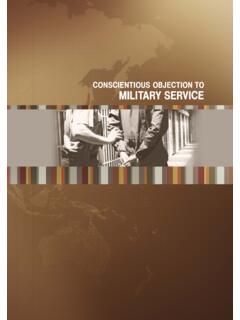 CONSCIENTIOUS OBJECTION TO MILITARY SERVICE
