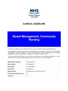 Bowel Management, Community Nursing