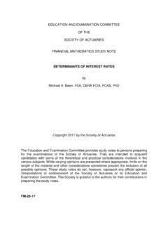 Determinants of Interest Rates - MEMBER | SOA