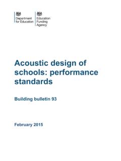 Acoustic design of schools: performance standards