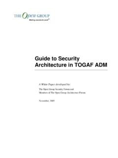 Guide to Security Architecture in TOGAF ADM