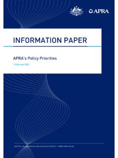 INFORMATION PAPER INFORMATION PAPER - apra.gov.au