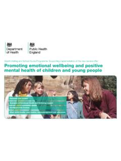 Promoting emotional wellbeing and positivemental health …