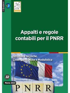 Appalti e regole contabili per il PNRR