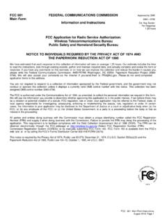 FCC 601 FEDERAL COMMUNICATIONS COMMISSION