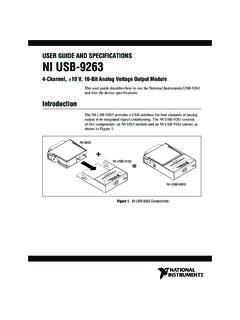 NI USB-9263 User Guide and Specifications - National ...