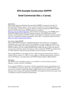 EPA Example Construction SWPPP: Small Commercial Site …