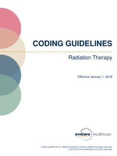 CODING GUIDELINES - eviCore