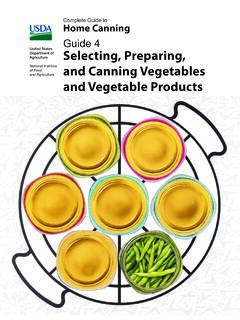 Guide 4 Selecting, Preparing, and Canning Vegetables and ...