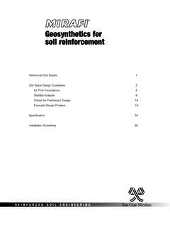 Geosynthetics for soil reinforcement
