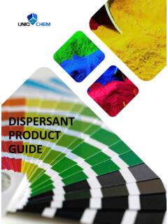 DISPERSANT PRODUCT GUIDE - Uniqchem