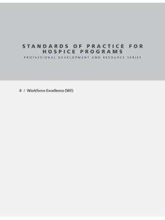 STANDARDS OF PRACTICE FOR HOSPICE PROGRAMS