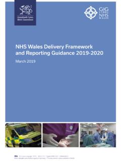 NHS Wales Delivery Framework and Reporting Guidance 2019 …