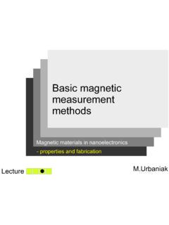 Basic magnetic measurement methods - …