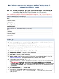 Pet Owners Checklist for Shipping Health Certificate(s) to ...