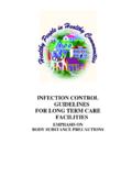 INFECTION CONTROL GUIDELINES FOR LONG TERM CARE …