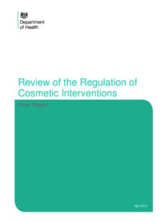 Review of the Regulation of Cosmetic Interventions