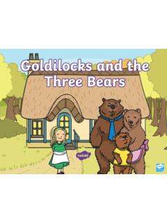 Once upon a time lived Goldilocks and The Three Bears.