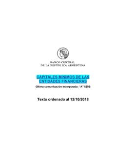 CAPITALES M&#205;NIMOS DE LAS ENTIDADES FINANCIERAS