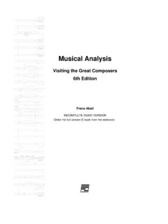 Musical Analysis: Visiting the Great Composers, 6th Edition