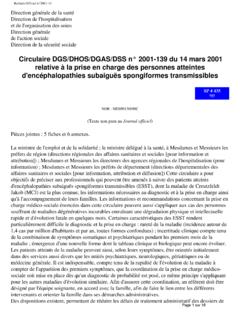 Circulaire DGS/DHOS/DGAS/DSS n&#176; 2001-139 du 14 mars …