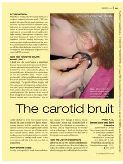 The carotid bruit - Practical Neurology