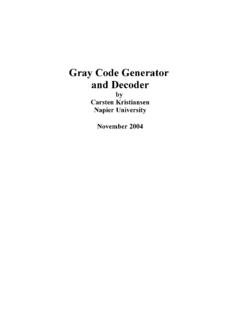 Gray Code Generator and Decoder - CK Electronic