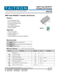 SMD Power MOSFET Transistor (N-Channel) BSS138