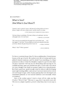 What Is Soul? (And What Is Soul Music?)