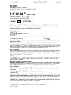 READ SAFETY DIRECTIONS BEFORE OPENING OR USING HY-MAL&#174;
