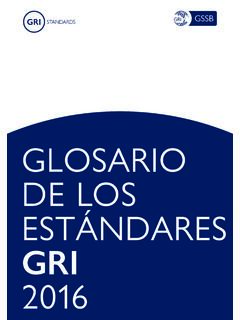 GLOSARIO DE LOS EST&#193;NDARES GRI