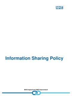 Information Sharing Policy - NHS England